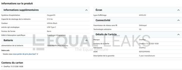 OnePlus 15 in anticipo su Amazon Francia (Fonte: Equal Leaks)
