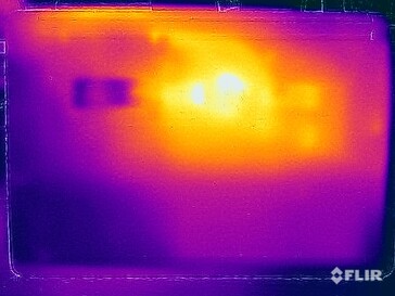 Temperature superficiali della prova di stress (in basso)