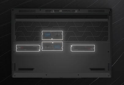 Il computer portatile da gioco InfinityBook Max 15 di Tuxedo può essere equipaggiato con un massimo di 128 GB di memoria e 8 TB di storage. (Fonte: Tuxedo)