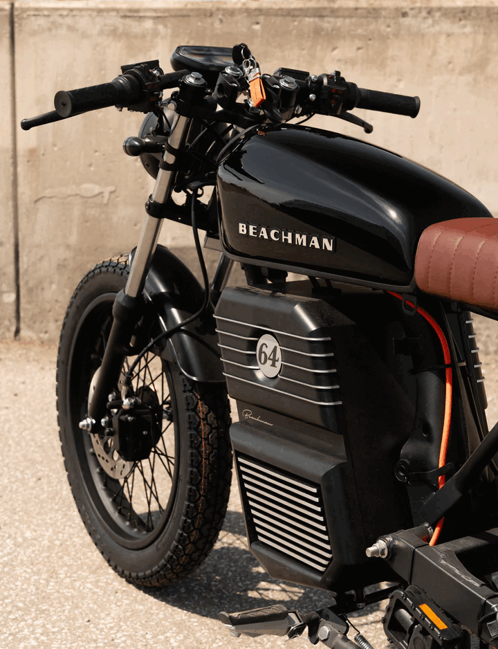 La e-bike Beachman '64 ha una grande batteria rimovibile da 2,88 kWh (Fonte: Beachman)