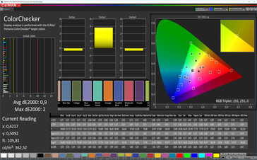 CalMAN: Precisione del colore – Profilo colore standard, spazio colore target sRGB