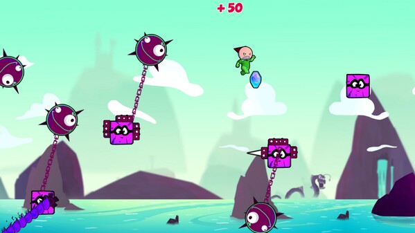 Lo screenshot di Cloudberry Kingdom sul PlayStation Store mostra la grafica (Fonte: PlayStation Store)