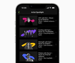 Artist Spotlight è una delle quattro caratteristiche ampliate o nuove introdotte questo mese. (Fonte: Apple)