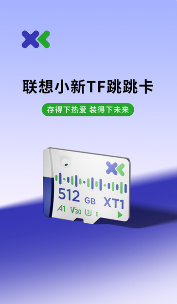 La scheda microSD di Lenovo a marchio Xiaoxin. (Fonte: Lenovo)