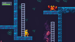 Una schermata del platform 2D BlockBlasters che è stato rimosso da Steam per un codice maligno incorporato che prosciugava i portafogli di criptovalute. (Fonte: Steam)