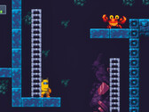 Una schermata del platform 2D BlockBlasters che è stato rimosso da Steam per un codice maligno incorporato che prosciugava i portafogli di criptovalute. (Fonte: Steam)