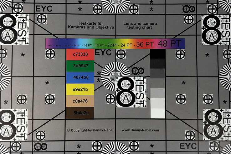 Una foto del nostro test chart