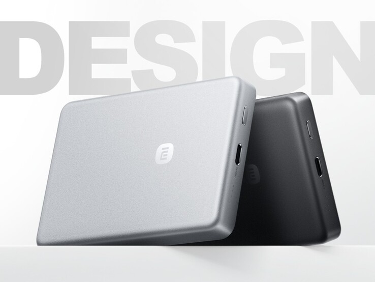 Il power bank è disponibile in argento e grigio canna di fucile scuro.