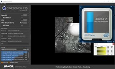 Informazioni sulla CPU durante un benchmark Cinebench R15 Single 64Bit