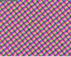 Una griglia di pixel opaca e granulosa