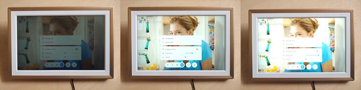 Luminosità a 0%, 50% e 100% vicino a una finestra in ombra di giorno. (ISO 100 f/1.6 1/30)