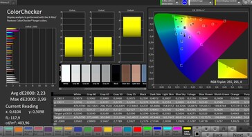 Precisione del colore (spazio colore target: sRGB, profilo colore: Natural)