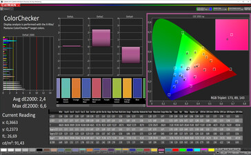 Precisione del Colore (profilo: Standard, spazio colore target: P3)