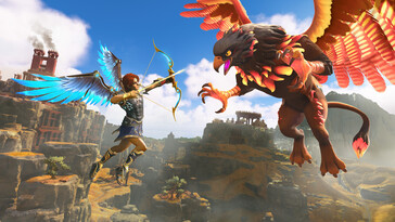 Un'immagine che mostra una creatura mitologica in Immortals Fenyx Rising.