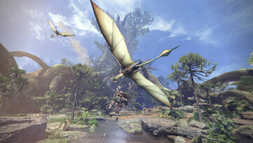 Schermata di gameplay di Monster Hunter World