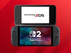 Mockup del secondo schermo dell&#039;accessorio 2DS/3DS Switch 2 (Fonte: Nintendo of America con modifiche)