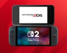 Mockup del secondo schermo dell'accessorio 2DS/3DS Switch 2 (Fonte: Nintendo of America con modifiche)