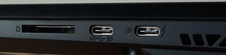 Porte a destra: Lettore di schede SD, USB-C (10 Gbit/s, DP), Thunderbolt 4