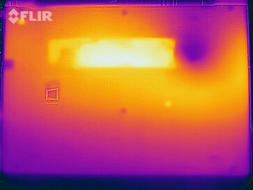 Distribuzione del calore lato inferiore (stress test)