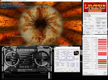 Infomazioni di sistema durante lo stress test FurMark PT 112%