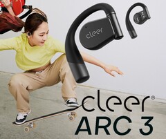 Cleer Audio presenta gli auricolari wireless open-ear ARC 3 con controllo touchless dell'inclinazione della testa, design impermeabile della clip auricolare, Hi-Res Audio, Dolby Atmos e AI ANC. (Fonte: Cleer)