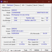 Scheda madre CPU-Z