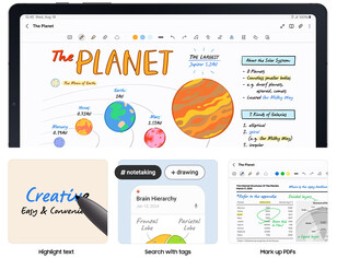 Le funzioni della S Pen sul tablet (Fonte: Samsung)