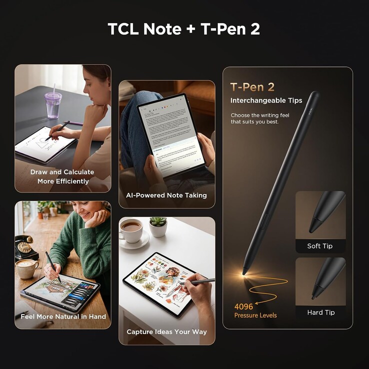 Il Tab A1 Plus NxtPaper supporta l’uso dello stilo