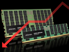Moduli Micron DDR5 DRAM (modificato con Canva).
