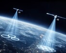 Un'illustrazione dei fasci satellitari mobili.