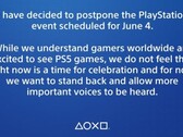 Sony rinvia l'evento del 4 giugno: non è il momento adatto