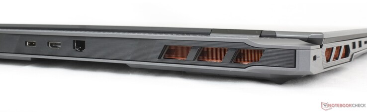 Posteriore: Adattatore AC, HDMI 2.1, RJ-45 (2,5 Gbps)