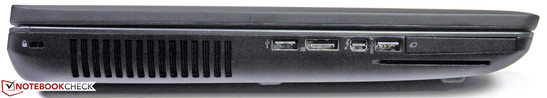 Sinistra: USB 3.0, DisplayPort, Thunderbolt, USB 3.0, Smart Card Reader, ExpressCard