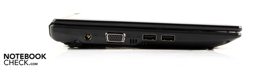 Lato Sinistro: AC, VGA, 2 x USB 2.0