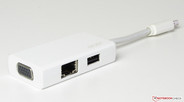 VGA, Fast-Ethernet ed USB 2.0 disponibili con adattatore.
