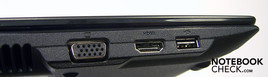 Sinistra: VGA, HDMI, USB