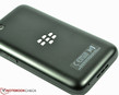Il logo BlackBerry cromato è stampato sul nero.