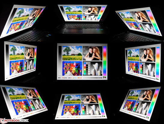 Angoli di visualizzazione dell'HP ZBook 17 con schermo DreamColor