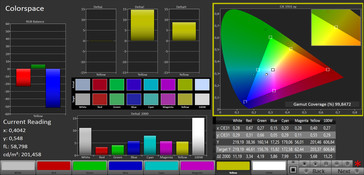 Colorspace (gamma di colore target sRGB)