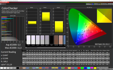 ColorChecker (temperatura colore: standard; spazio colore: AdobeRGB)