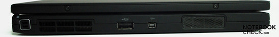 Sinistra: "Pin garage", USB, Firewire, altoparlanti