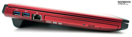Lato Sinistro: 2 USB 3.0s, RJ45, DVD drive