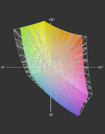 E' coperto l'89% della gamma di colori RGB