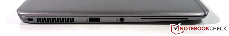 left: Kensington, USB 3.0, combo audio, SmartCard reader