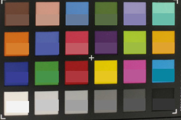 Picture of the ColorChecker colors. The reference color is displayed in the lower part of each patch.