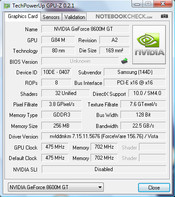 Samsung R700 Aura T9300 Dillen: GPU-Z