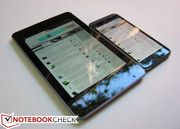 Il Nexus 7 confrontato all'HTC Evo 4G LTE (One X)