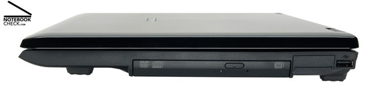 Lato destro: DVD drive, 1x USB-2.0