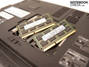 4 GByte di RAM DDR3-8500 di Samsung divisi in due moduli