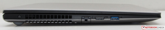 Sinistra: Socket ethernet, HDMI, USB 3.0